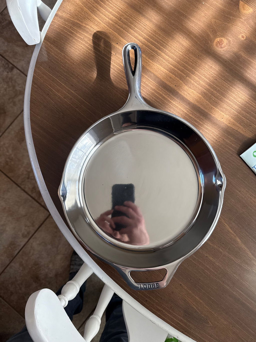 10 1/4 MIRROR POLISHED LODGE CAST IRON SKILLET - FOOD SAFE COMPOUNDS